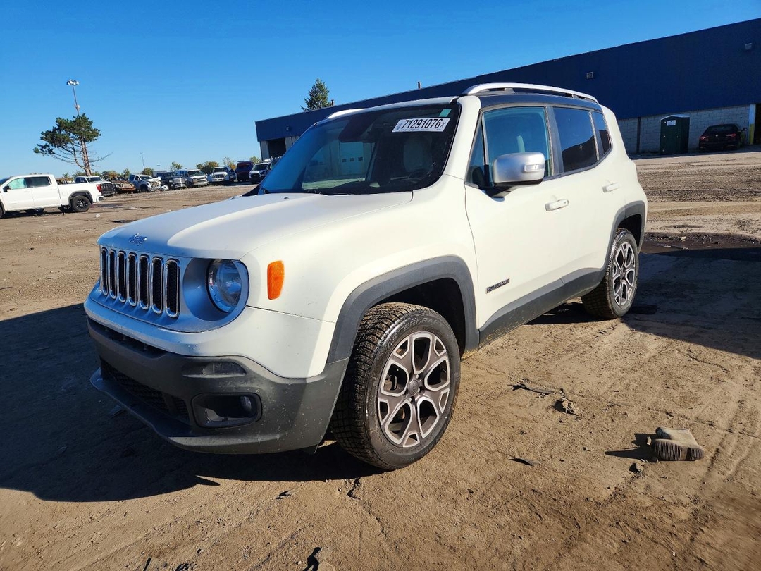 Vue de 2017 JEEP RENEGADE LIMITED, angle 1