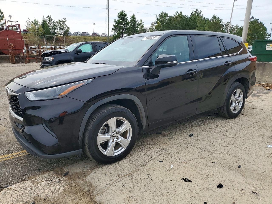 Vue de 2022 TOYOTA HIGHLANDER L, angle 1