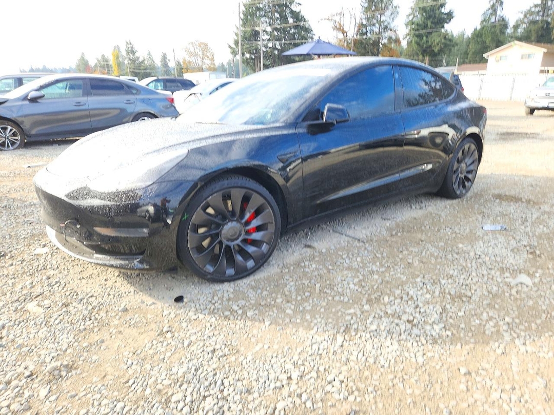 منظر 2022 TESLA MODEL 3، زاوية 1