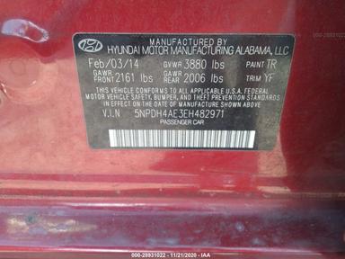 منظر 2014 Hyundai Elantra Limited، زاوية 9
