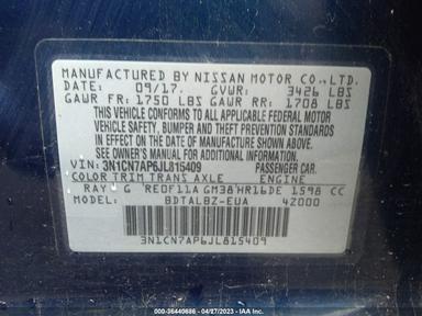 منظر 2018 Nissan Versa 1.6 Sv، زاوية 9