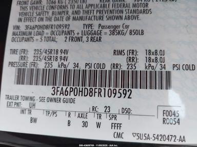 Vedere 2015 Ford Fusion Se, unghi 9
