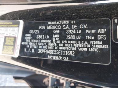 2025 Kia K4 Ex view, angle 9
