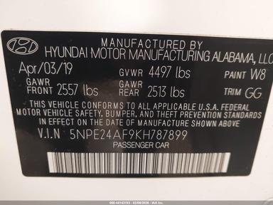 منظر 2019 Hyundai Sonata Se، زاوية 9