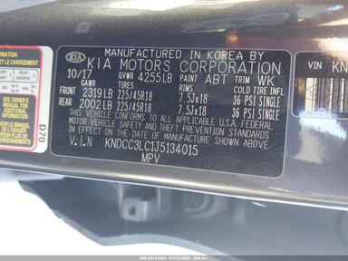 Vue de 2018 Kia Niro Ex Hybrid, angle 9