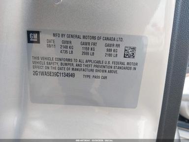 Вид 2012 Chevrolet Impala Ls, угол 9