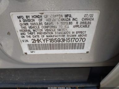 Vue de 2003 Honda Pilot Ex-L, angle 9