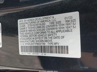 2023 Honda Odyssey Sport Sport-l view, angle 9