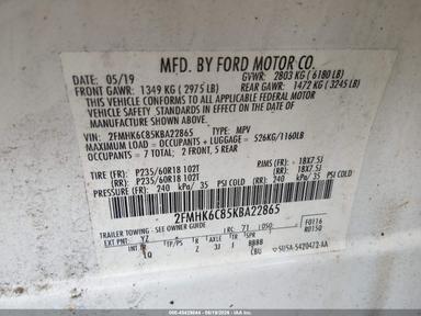 Vedere 2019 Ford Flex Sel, unghi 9