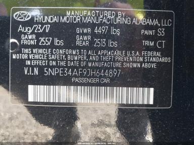 Vista de 2018 Hyundai Sonata Limited, ángulo 9