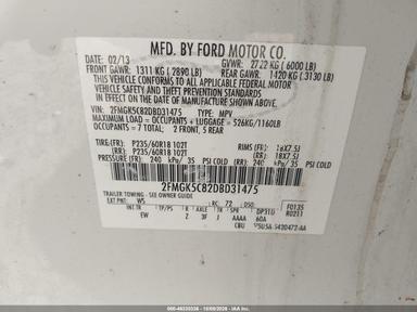 2013 Ford Flex Sel view, angle 9