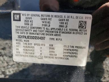 Vue de 2013 CADILLAC SRX PREMIUM COLLECTION, angle 13