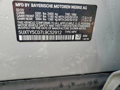 Vedere 2020 BMW X3 XDRIVE30I, unghi 13