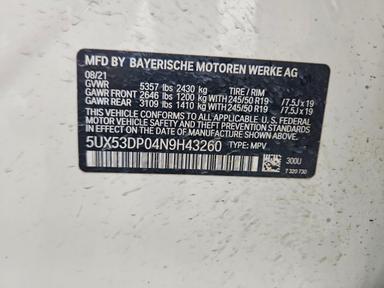 منظر 2022 BMW X3 XDRIVE30I، زاوية 12