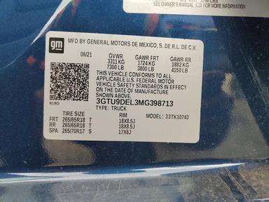 Vista de 2021 GMC SIERRA K1500 SLT, ángulo 12