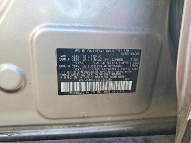 Vista de 2015 SUBARU OUTBACK 2.5I PREMIUM, ángulo 12