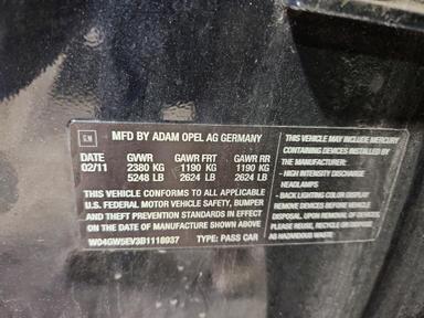 منظر 2011 BUICK REGAL CXL، زاوية 12