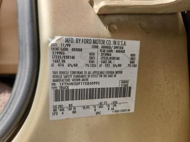 2000 FORD F250 SUPER DUTY view, angle 12