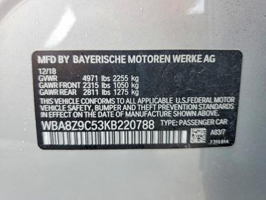 Вид 2019 BMW 330XI GT, угол 12