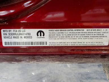 Vue de 2022 RAM 3500 LARAMIE, angle 12