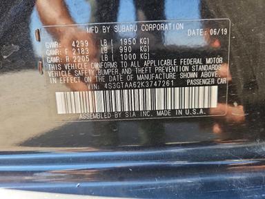 منظر 2019 SUBARU IMPREZA، زاوية 12