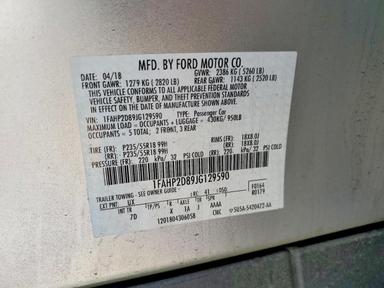 Vue de 2018 FORD TAURUS SE, angle 12