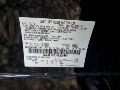 Vedere 2019 FORD FLEX LIMITED, unghi 13