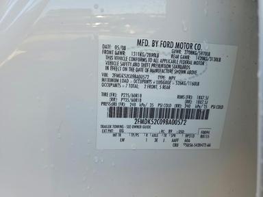 2009 FORD FLEX view, angle 14