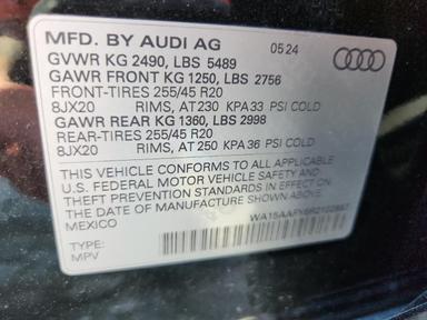 منظر 2024 AUDI Q5 SPORTBACK PRM PLS 45، زاوية 13