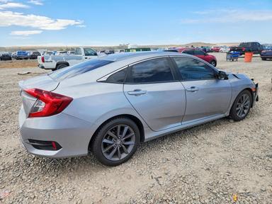 Vista de 2020 HONDA CIVIC EX, ángulo 3
