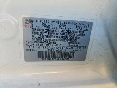 Вид 2018 NISSAN VERSA S PLUS, угол 12