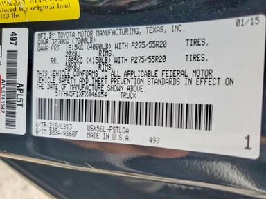 Vue de 2015 TOYOTA TUNDRA CREWMAX LIMITED, angle 13