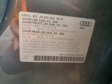 Vista de 2015 AUDI Q5 PREMIUM PLUS, ángulo 13