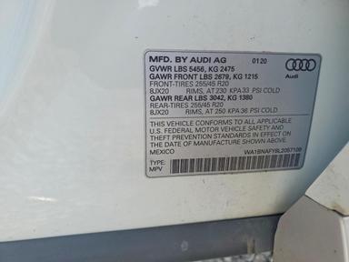 Вид 2020 AUDI Q5 PREMIUM PLUS, угол 14