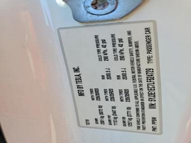 Вид 2020 TESLA MODEL 3, угол 13