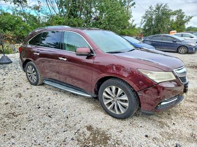 Vue de 2015 ACURA MDX TECHNOLOGY, angle 4