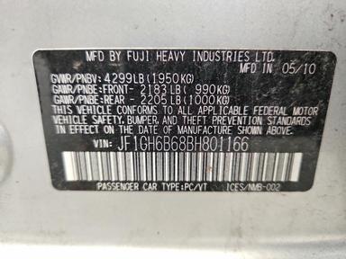 Vue de 2011 SUBARU IMPREZA 2.5I PREMIUM, angle 12