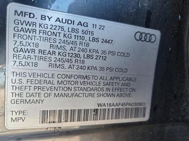 Vue de 2023 AUDI A4 ALLROAD PREMIUM PLUS, angle 13