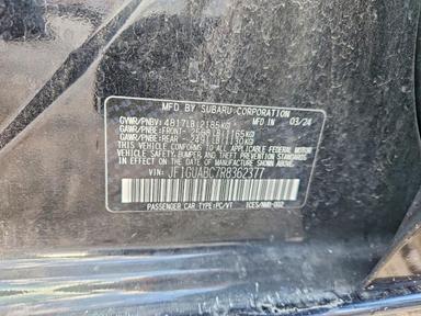 Вид 2024 SUBARU IMPREZA, угол 12