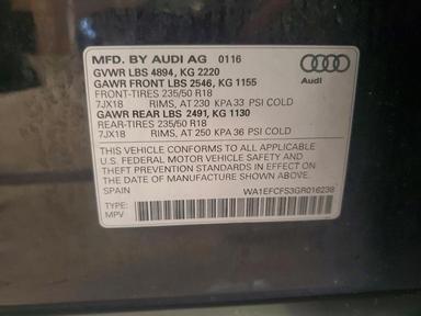 منظر 2016 AUDI Q3 PREMIUM PLUS، زاوية 13
