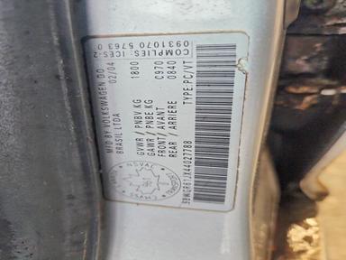 Вид 2004 VOLKSWAGEN GOLF GLS TDI, угол 12