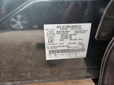 Vista de 2015 FORD EDGE SEL, ángulo 12