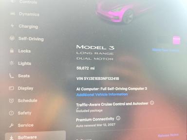 Vista de 2022 TESLA MODEL 3, ángulo 9