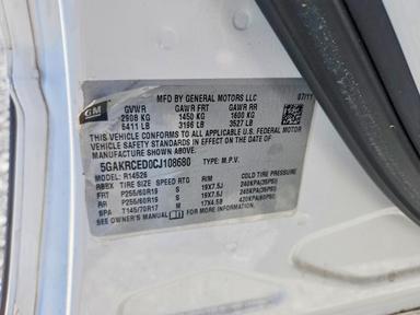 2012 BUICK ENCLAVE view, angle 13
