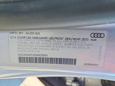 Vedere 2016 AUDI A7 PREMIUM PLUS, unghi 12