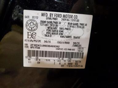 منظر 2013 FORD EDGE SEL، زاوية 13