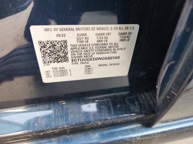 Vue de 2022 GMC SIERRA K1500 DENALI, angle 13