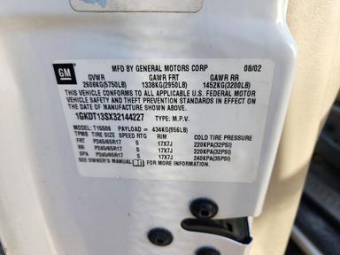 Vue de 2003 GMC ENVOY, angle 14