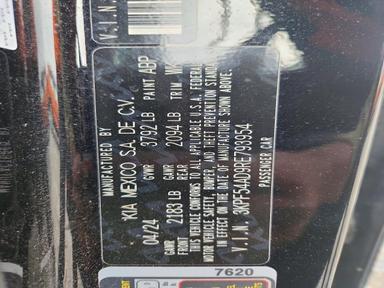 2024 KIA FORTE GT LINE view, angle 12
