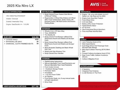2025 KIA NIRO LX view, angle 12